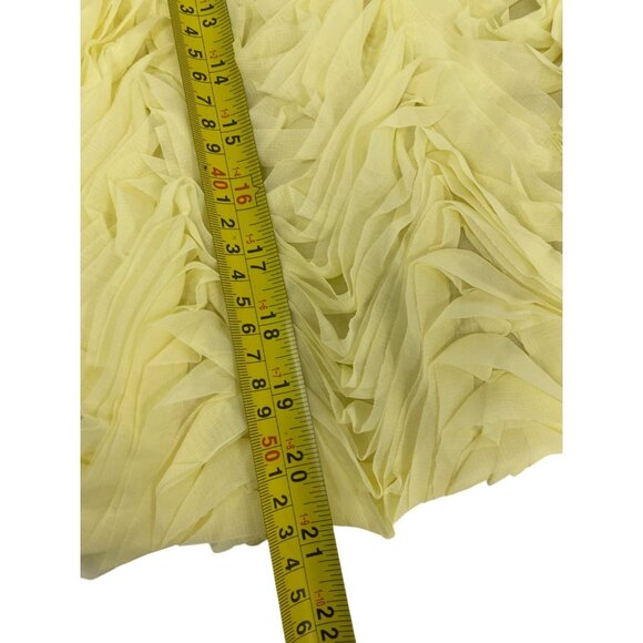 Zara Womens Blazer Jacket M Medium Yellow Textured Ruffled Cropped 3920/273 NWT - Picture 15 of 16